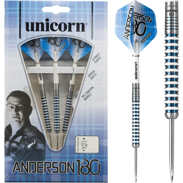Unicorn Anderson 180 Darts - Steel Tip - Gary Anderson - Special Edition