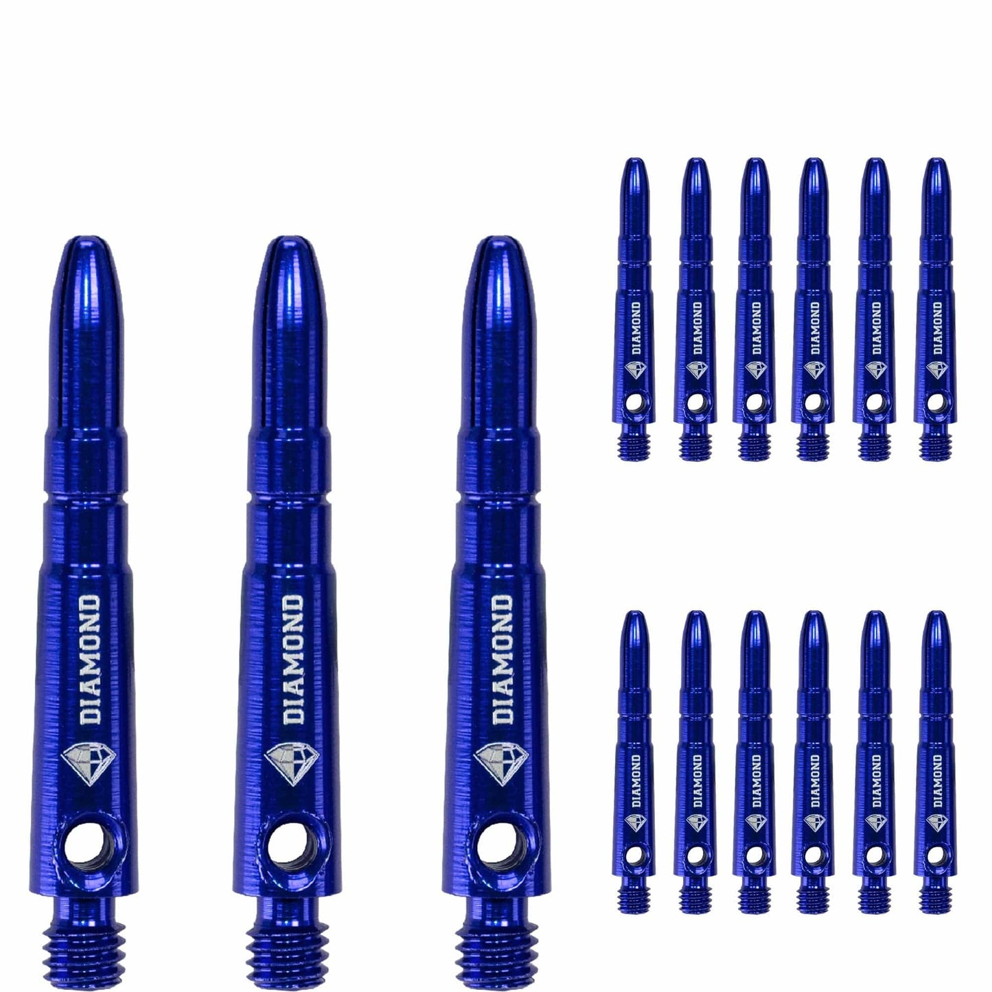 Cuesoul - Aluminium Dart Shafts - Diamond - Value Pack - 4 sets - Blue