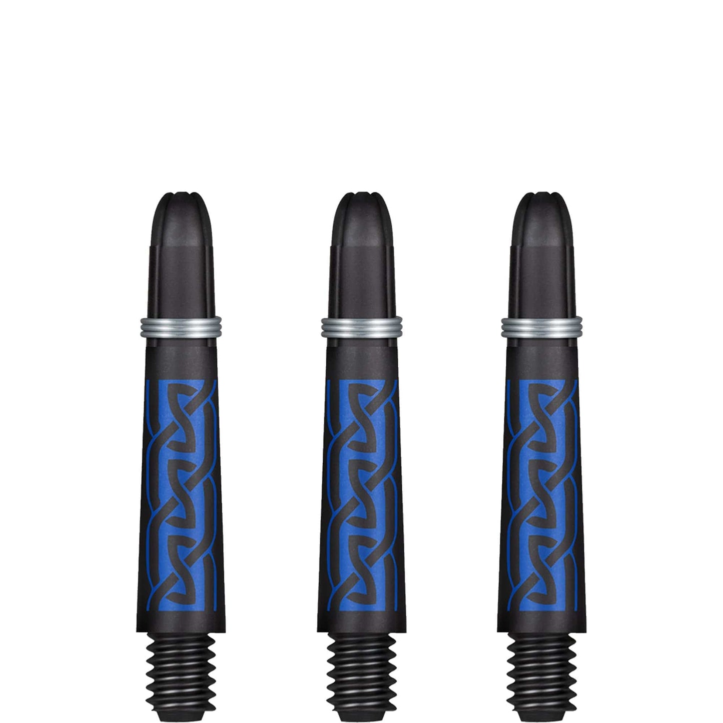 Shot Koi Carbon Dart Shafts - with Springs - Pakati Blue Short