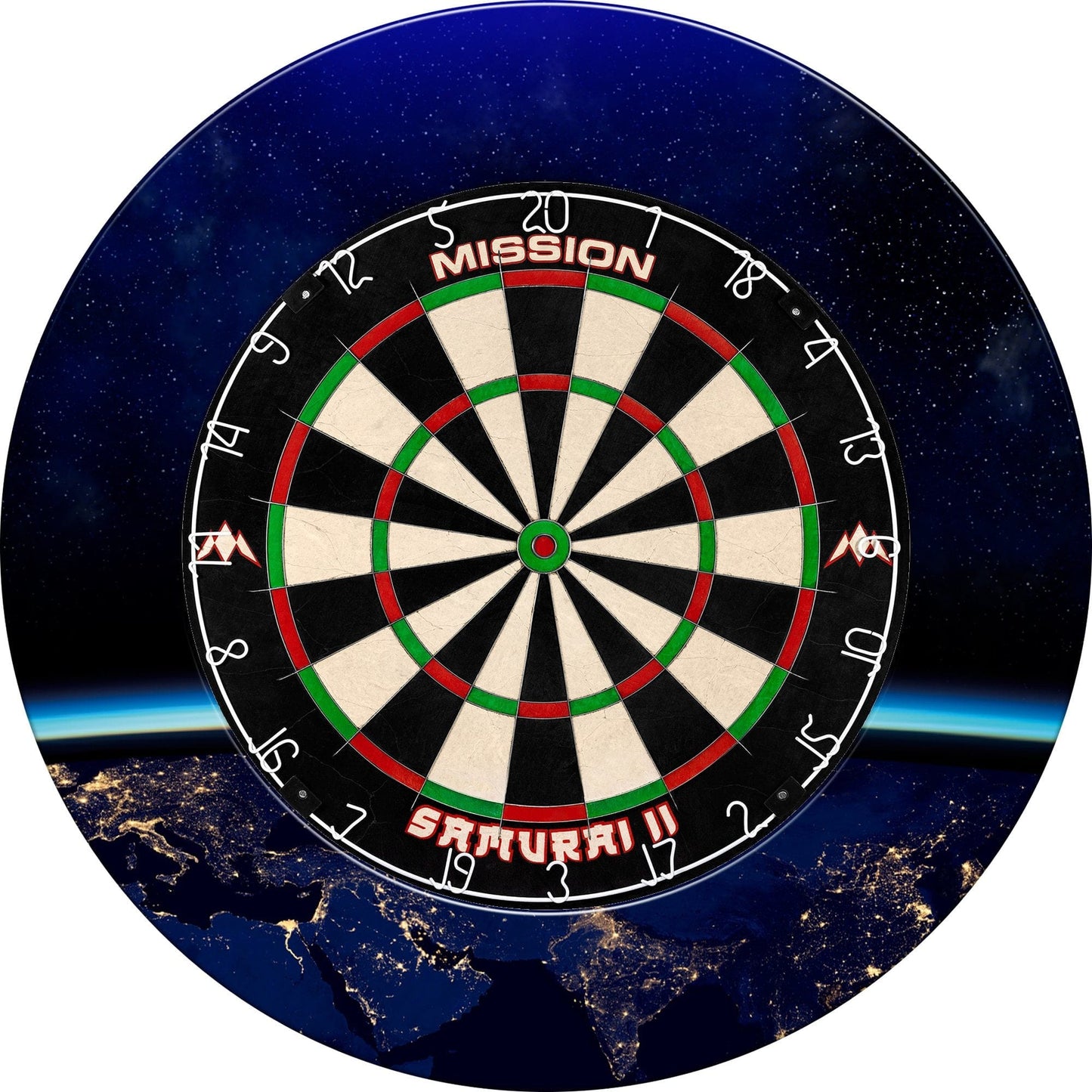 Mission Dartboard Surround - Heavy Duty - Design Collection - Earth at Night