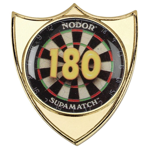 Metal Shield Badge - with 180 Dartboard Insert - 180 Shield