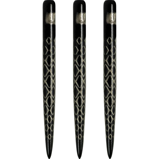 One80 Aztec Dart Points - Style A - Black - Diamond 32mm
