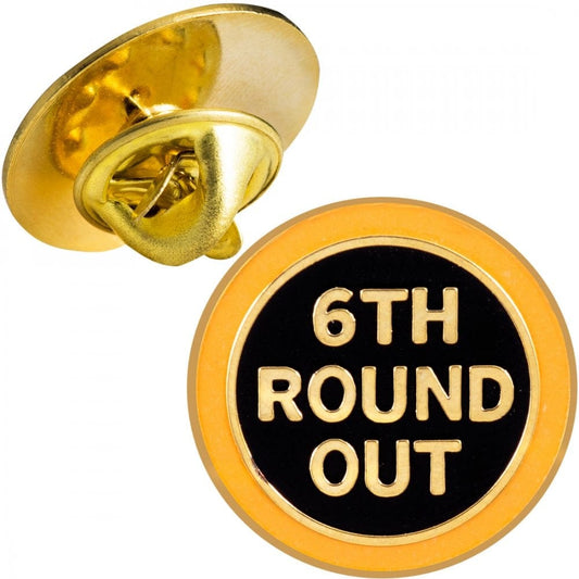 *Designa Darts Pin Badges - Enamel Pin Badge - 6th Round Out - Round