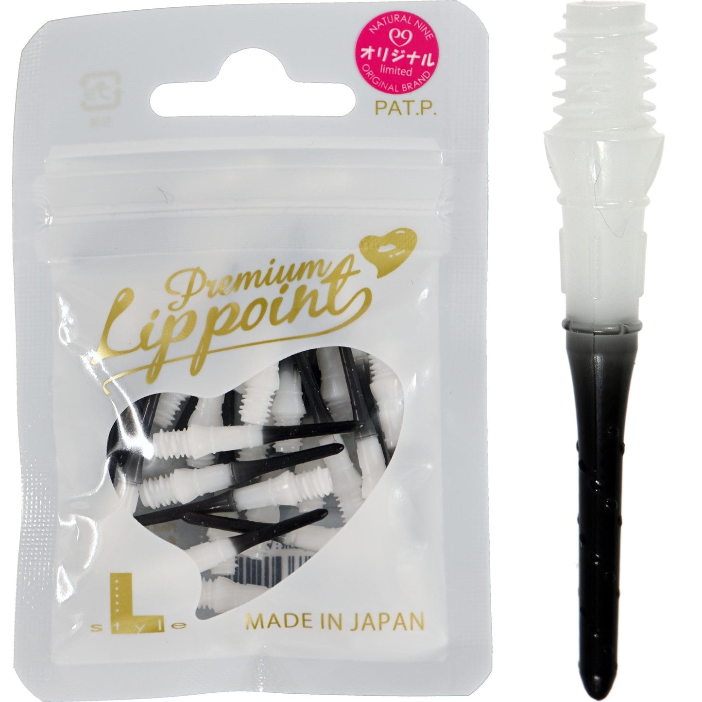 L-Style N9 - Lip Points Two Tone - Spare Tips - 2ba - Pack 30 Black