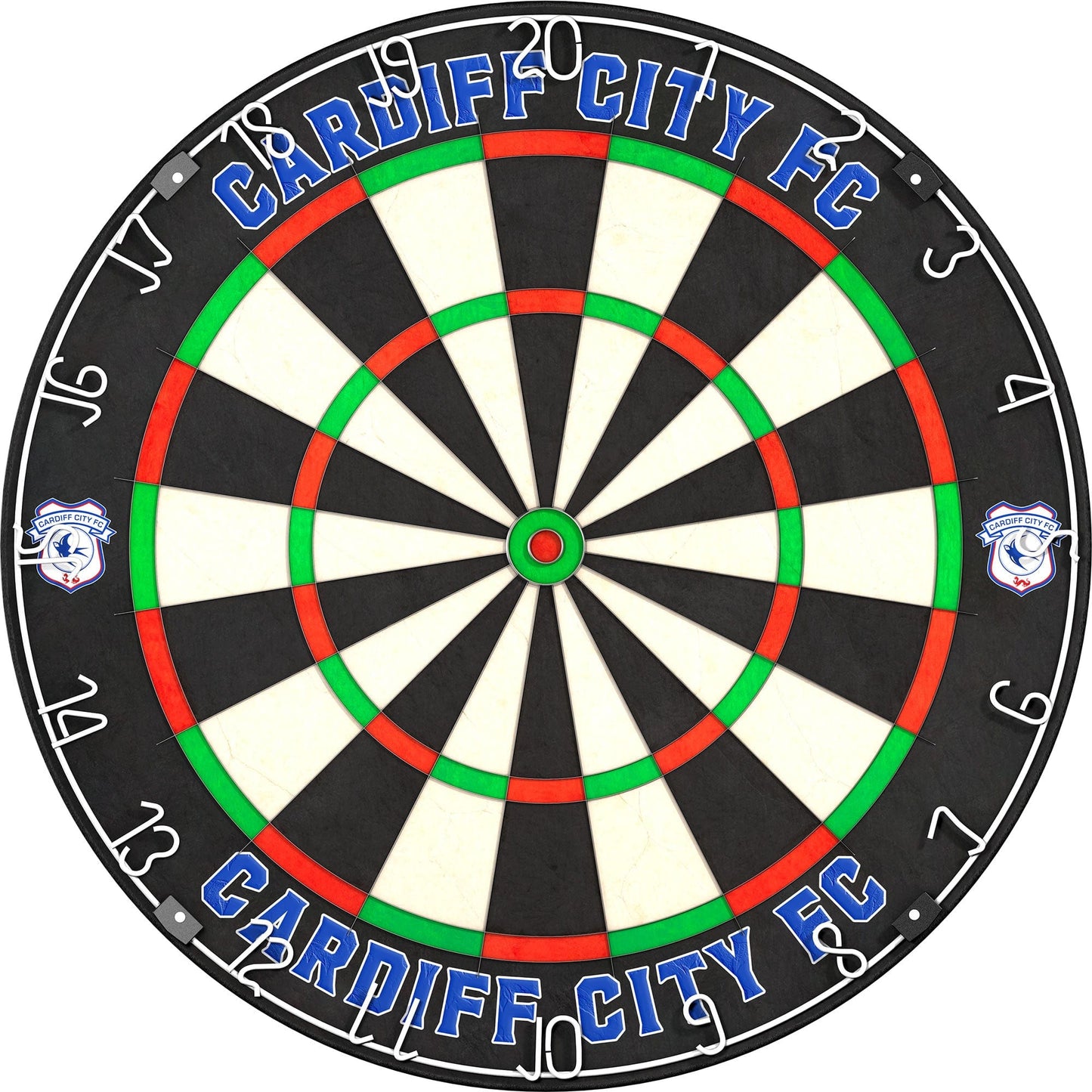 Cardiff City FC - Official Licensed - Professional Dartboard - Crest and Wordmark