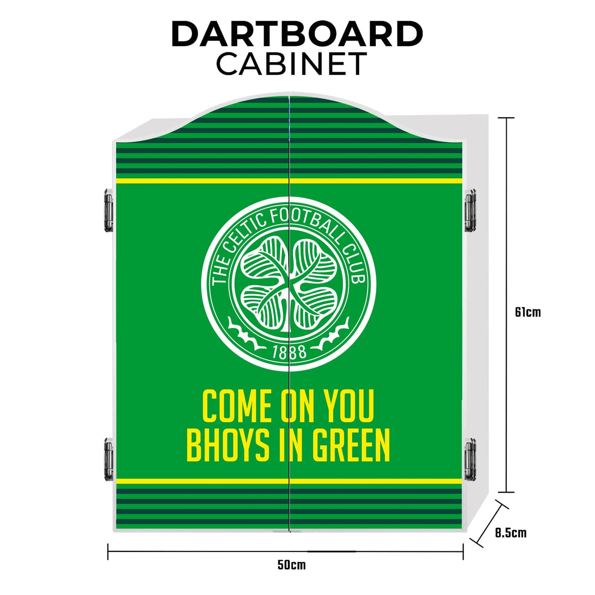 Celtic FC Dartboard Cabinet - Official Licensed - Celtic - C2 - COYB