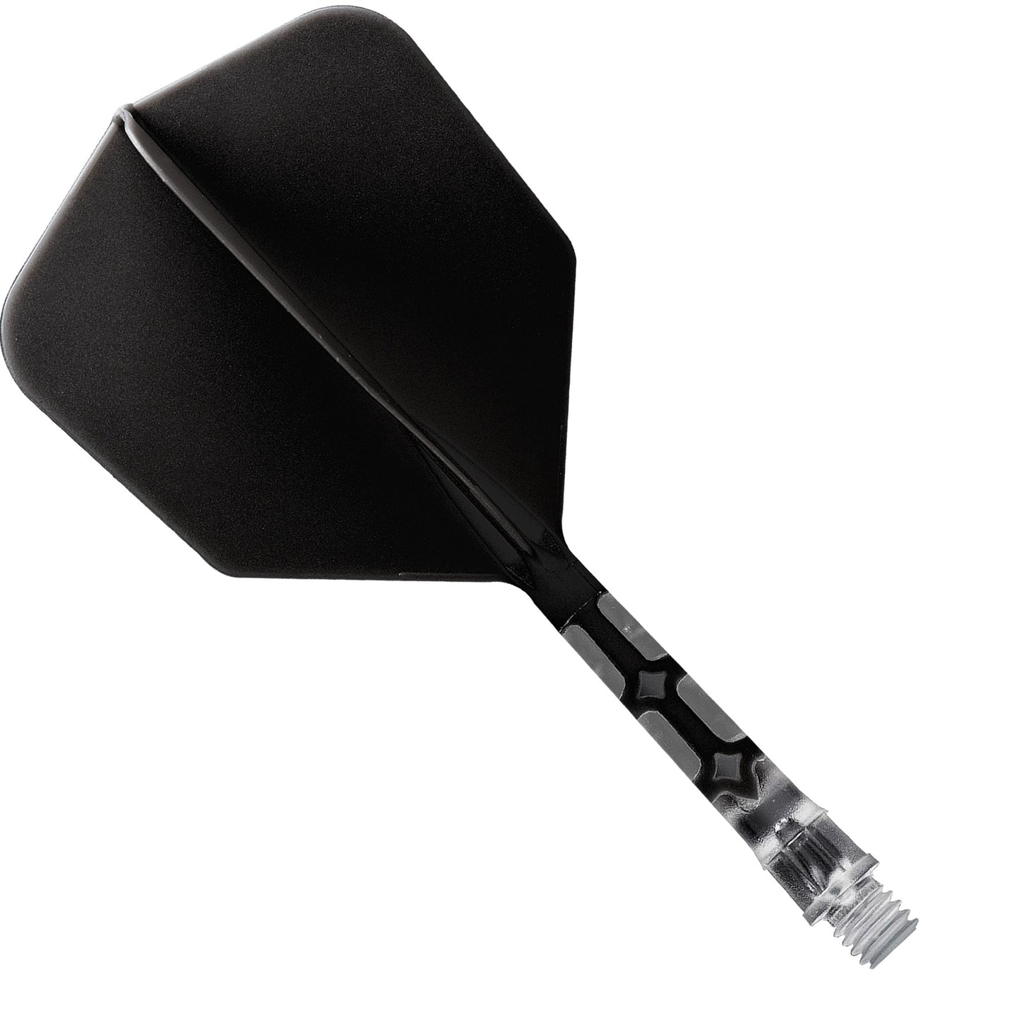 Cuesoul Rost T19 Integrated Dart Shaft and Flights - Big Wing - Clear with Black Flight Medium