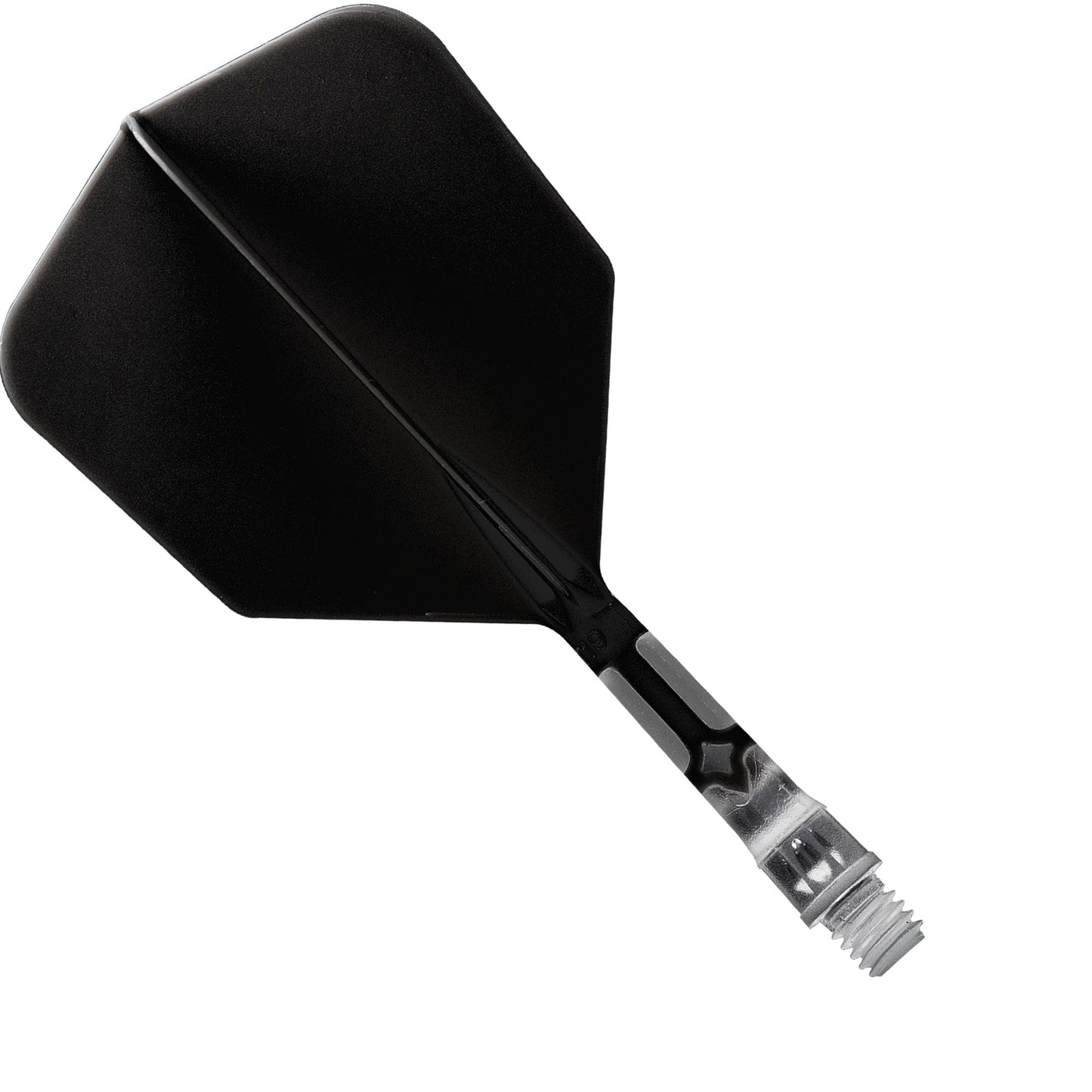 Cuesoul Rost T19 Integrated Dart Shaft and Flights - Big Wing - Clear with Black Flight Short