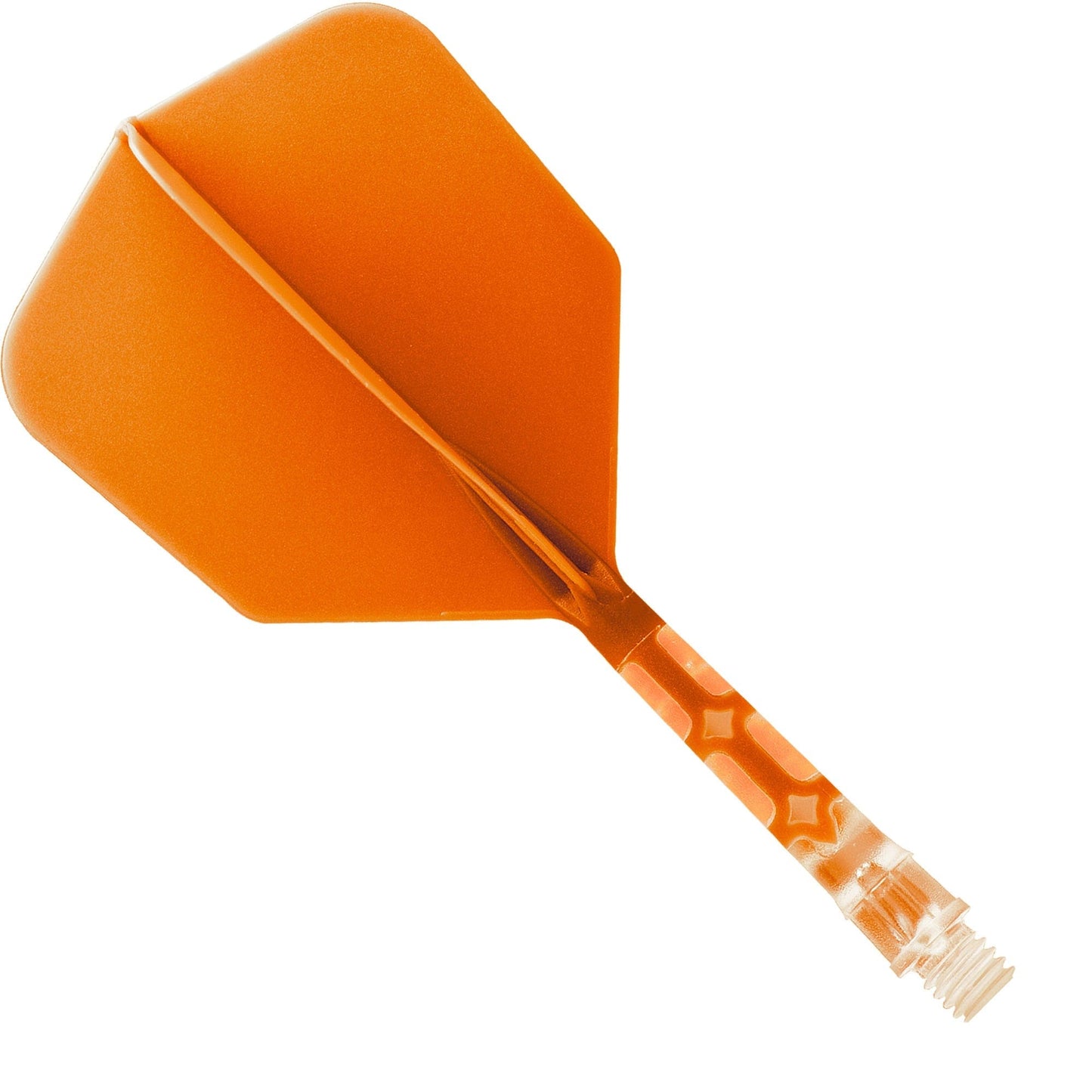 Cuesoul Rost T19 Integrated Dart Shaft and Flights - Big Wing - Clear with Orange Flight Medium