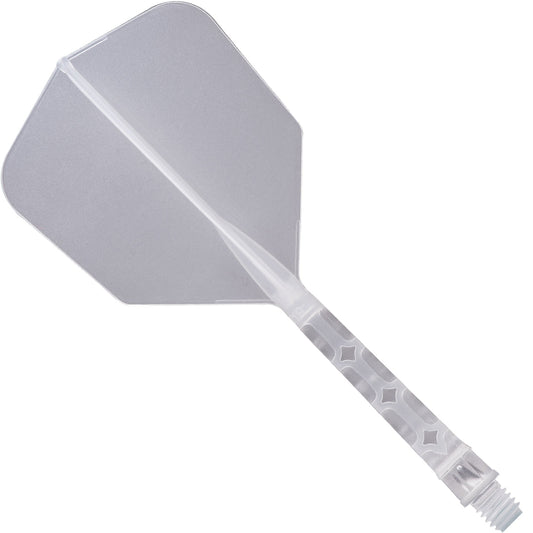 Cuesoul Rost T19 Integrated Dart Shaft and Flights - Big Wing - Clear with Clear Flight Long