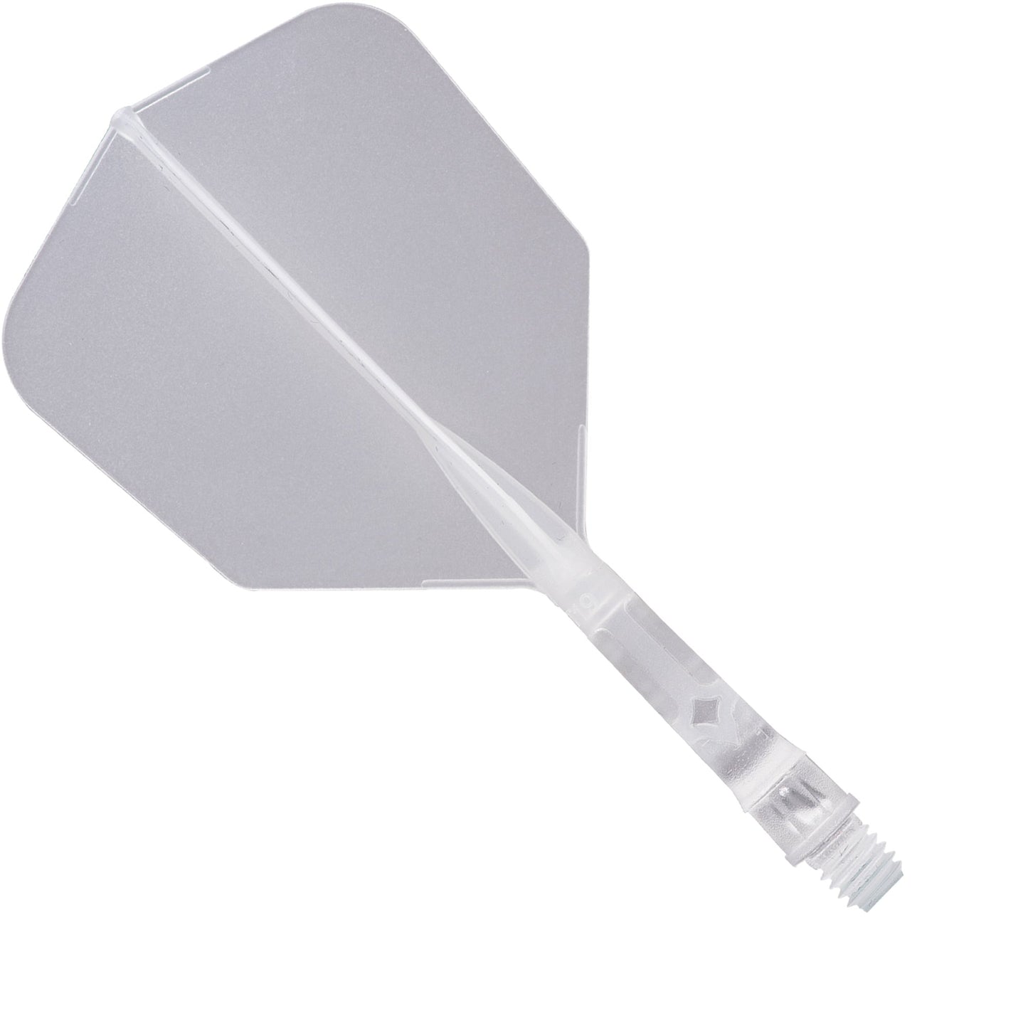 Cuesoul Rost T19 Integrated Dart Shaft and Flights - Big Wing - Clear with Clear Flight Short