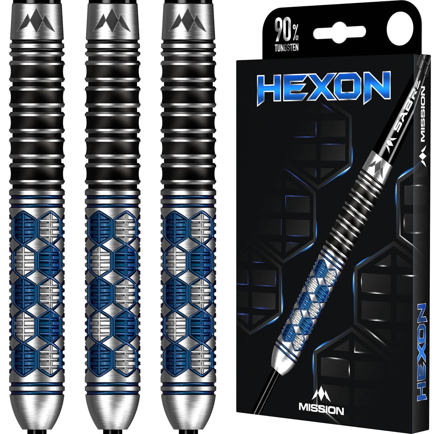 Mission Hexon Darts - Steel Tip - 90% - Blue PVD
