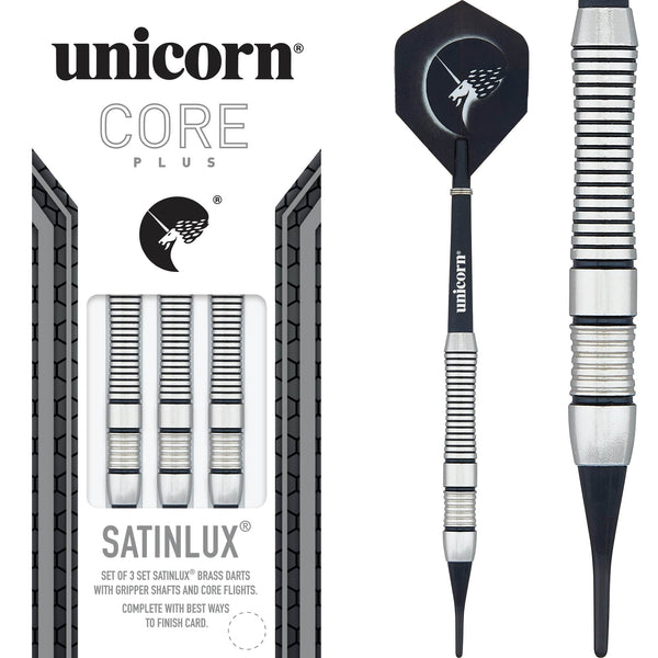 Unicorn Core Plus Win Darts - Soft Tip SatinLux - Chrome Effect
