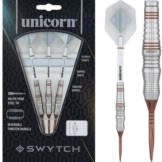 Unicorn Swytch Darts - Steel and Soft Tip - Reversible Barrels - Rosso 21g