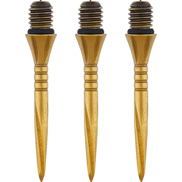 Unicorn Volute Conversion Dart Points - Steel Tip - 27mm - Ringed - Gold