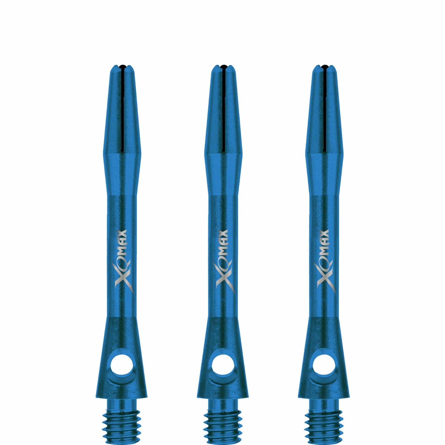 XQMax Aluminium Dart Shafts - Metal Dart Stems - Blue Short